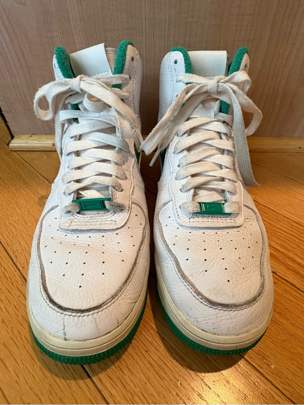 NIKE AF1 SCULPT AIR FORCE 1 WHITE/STADIUM GREEN-SAIL SZ WOMEN'S 9.5 [DQ5007-100]